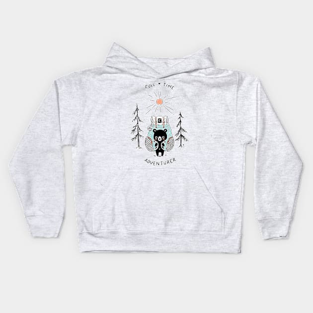 Adventure Bear Kids Hoodie by Freeminds